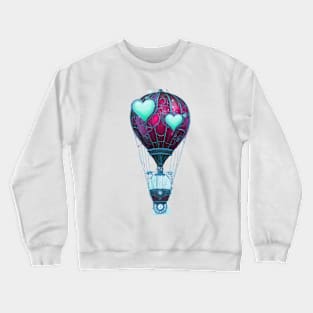 Steampunk Hot Air Balloon Crewneck Sweatshirt